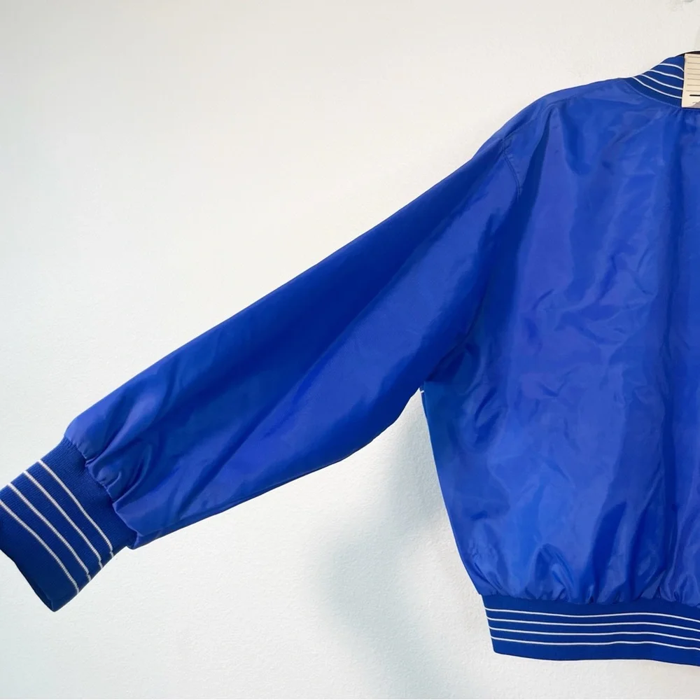 VTG Speedline Athletic Wear Jacket Size XL Blue Streetwear Pullover 1/4 Zip NEW